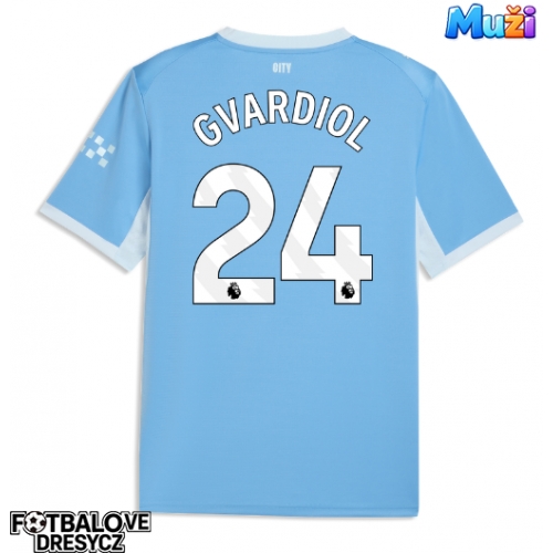 Manchester City Josko Gvardiol #24 Domácí Dres 2026-27 Krátký Rukáv Manchester City Josko Gvardiol #24 Domácí Dres 2026-27 Krátký Rukáv